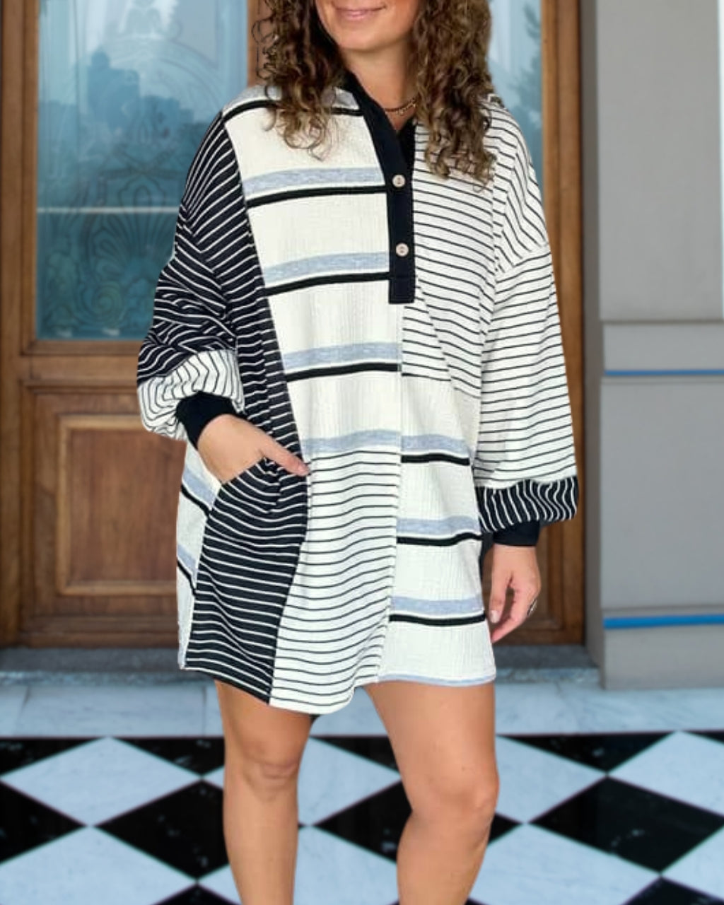 Playfully Mixed Stripe Dress