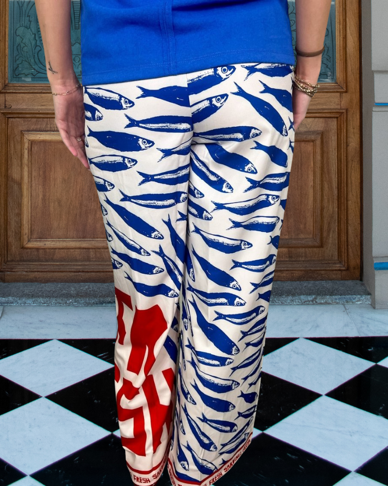 Art Sardines Satin Pants