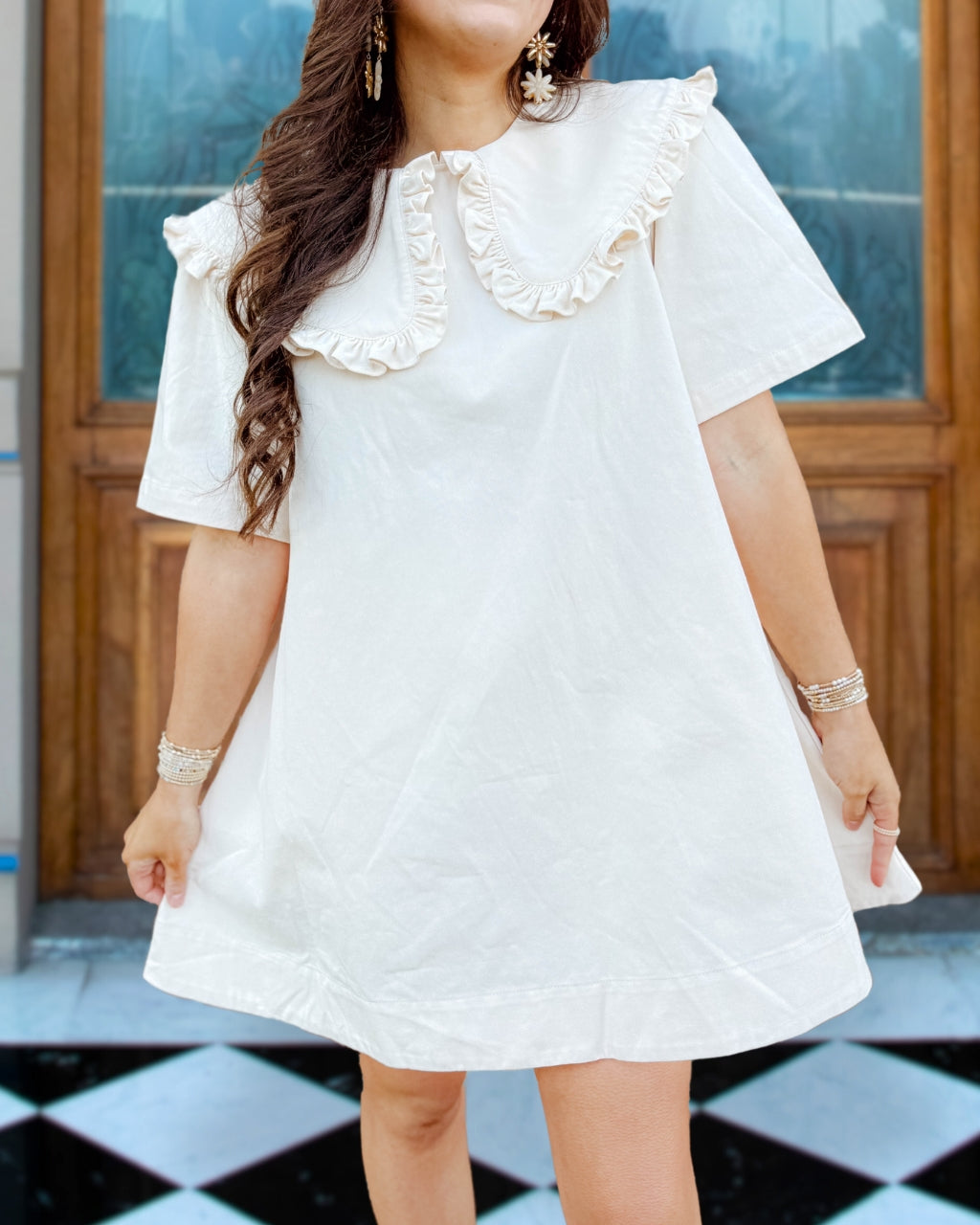 Peter Pan Collared Mini Dress