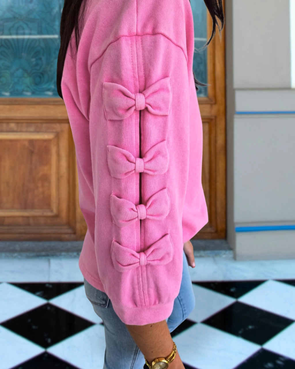 Bow Sleeve Sweatshirt