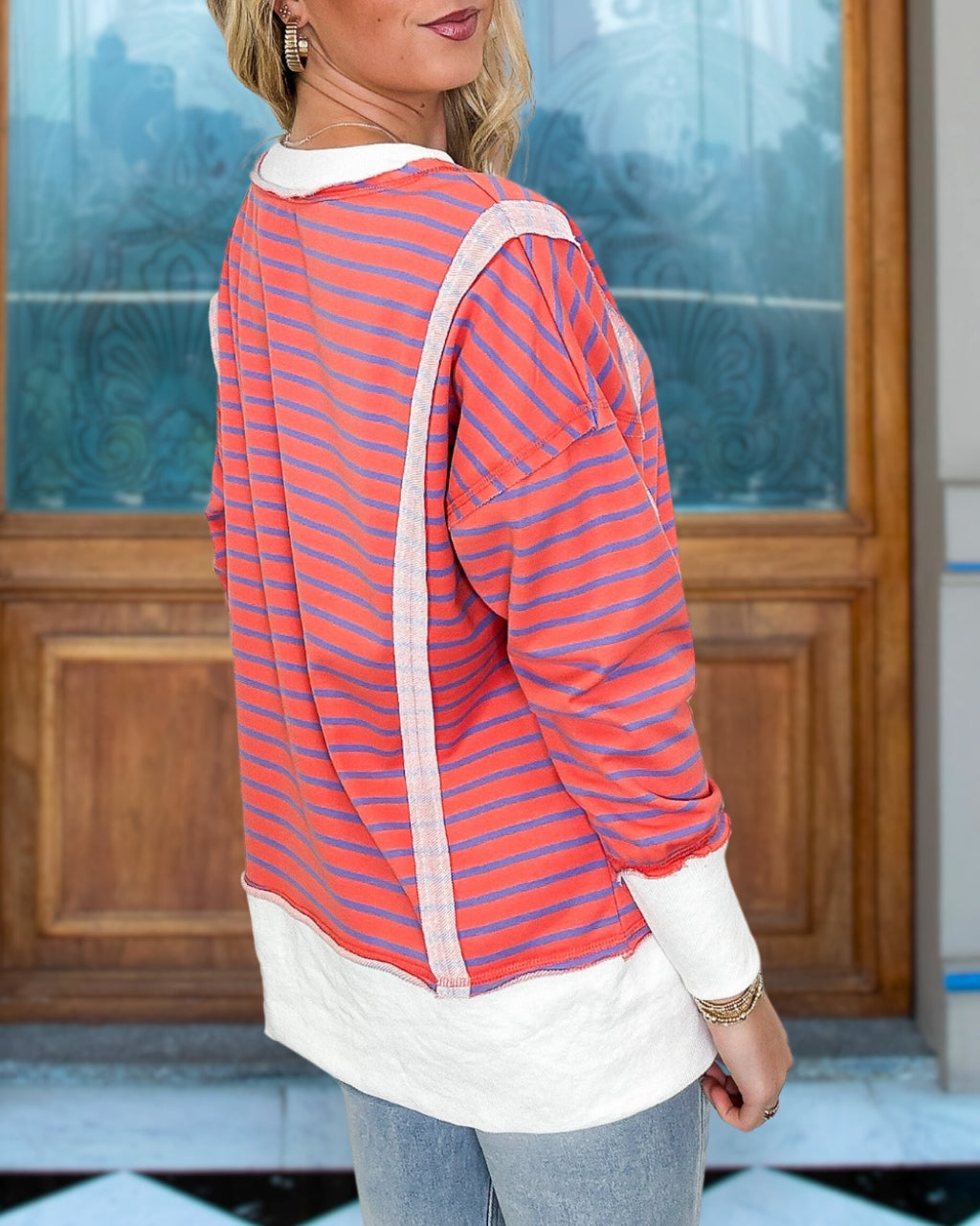 Swirl Stripe Ease Pullover