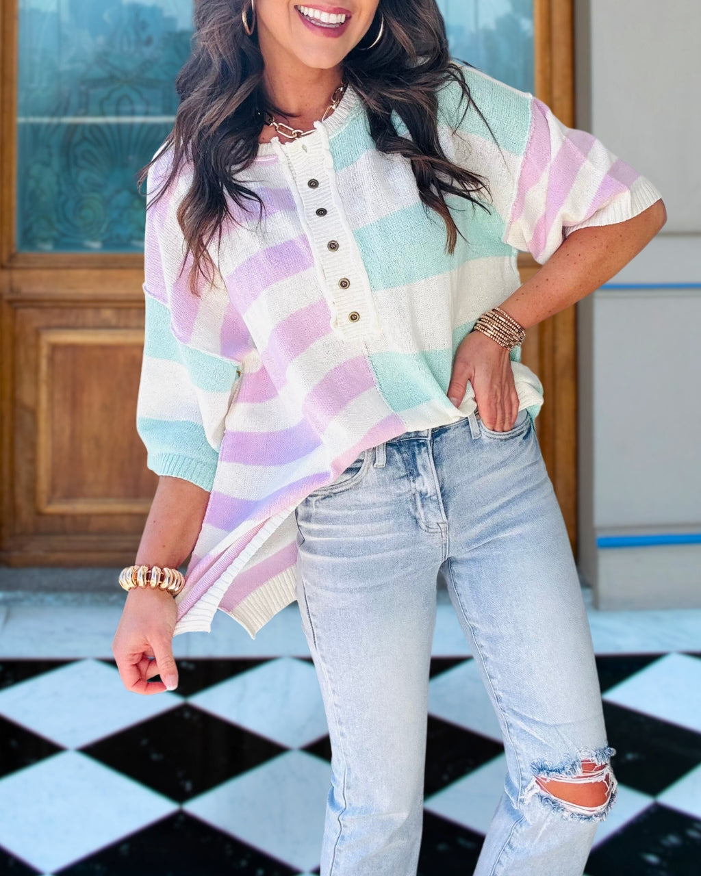 Fantastic Stripe Knit Top