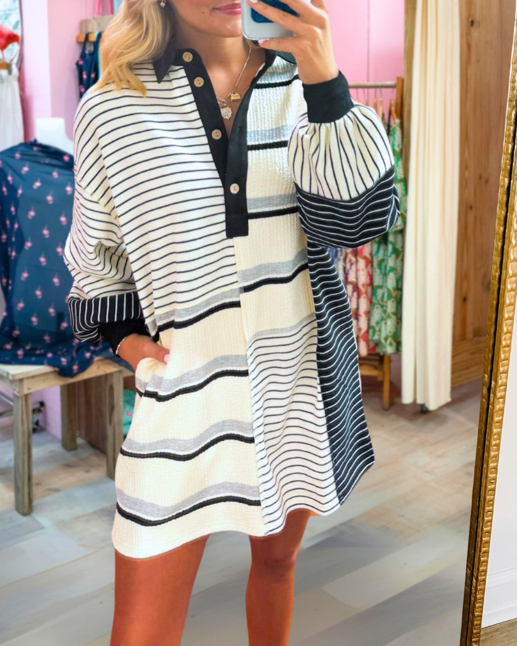 Playfully Mixed Stripe Dress