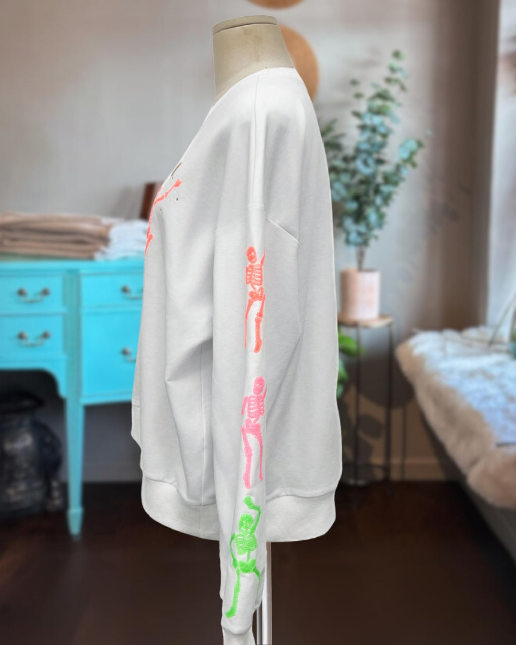 Neon Dancing Skeleton Pullover