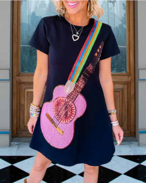 Glitter Guitar Sequin Dress