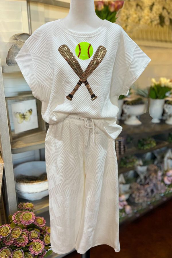 SoftBall Sequin Quilted Set