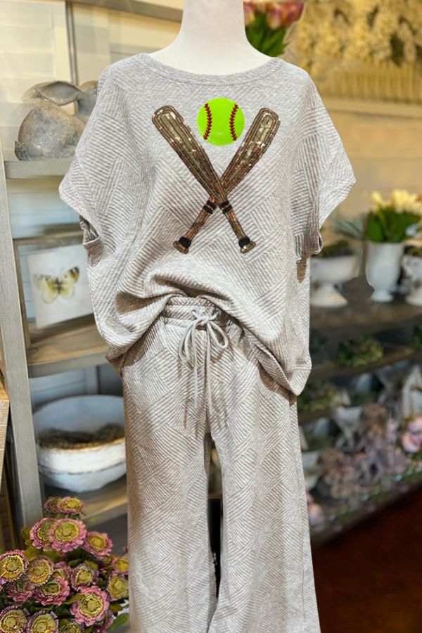 SoftBall Sequin Quilted Set