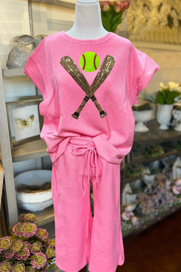 SoftBall Sequin Quilted Set