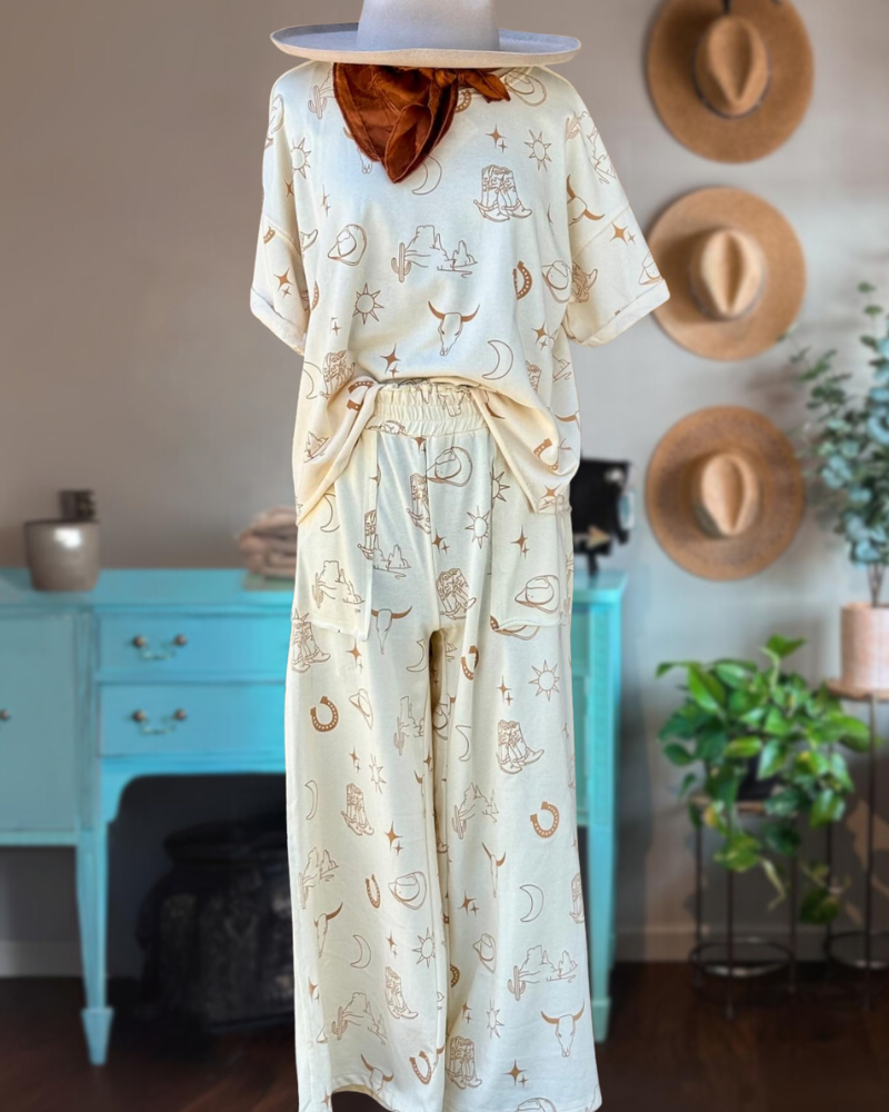 Western Cowboy Patterned Set