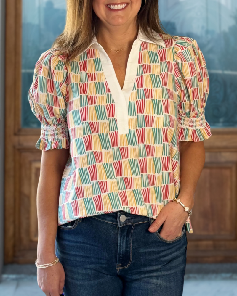 Optical Illusion Print Fun Top