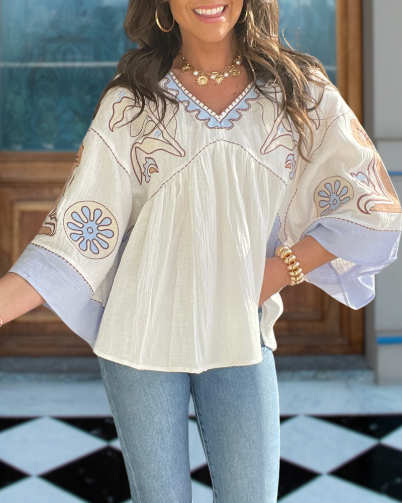 Boho Flowy Sleeve Chill Top
