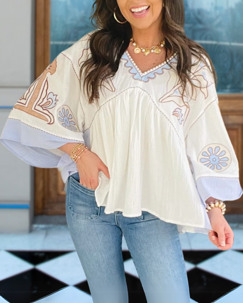 Boho Flowy Sleeve Chill Top