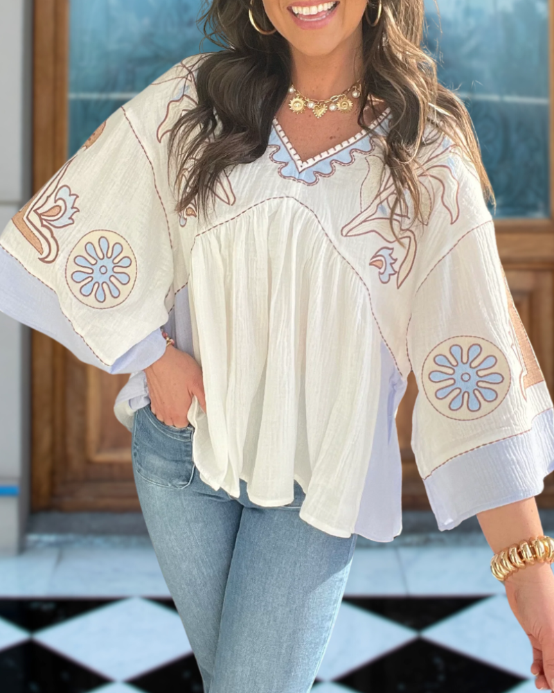 Boho Flowy Sleeve Chill Top