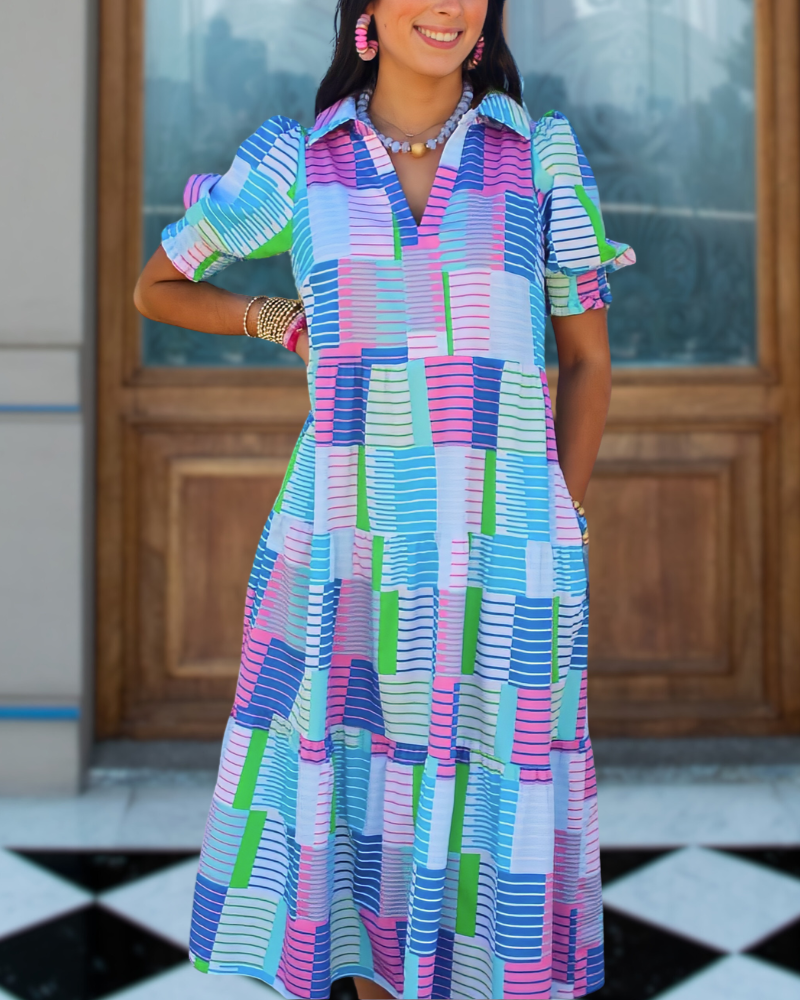 Fun Colorful Striped Dress