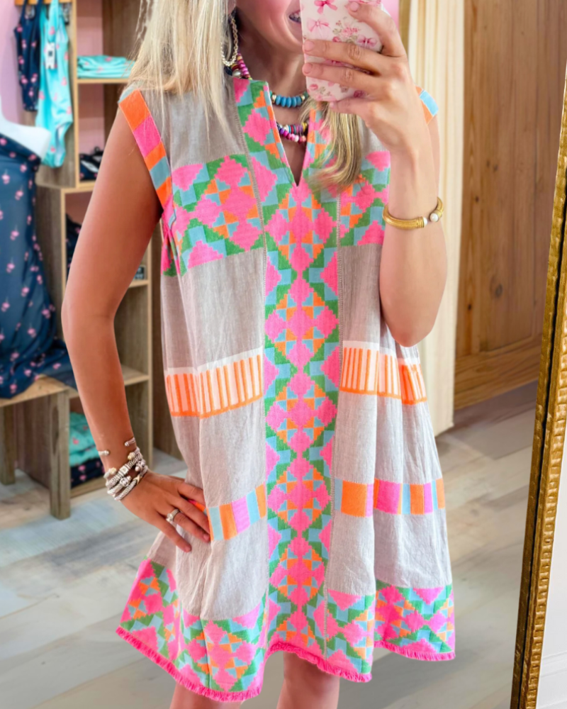 Garden Pocket Print Dress