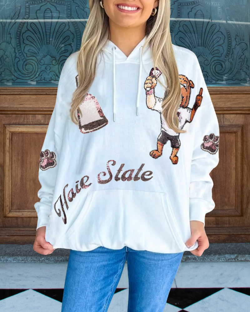 MSU State Bulldogs Sequin Hoodie