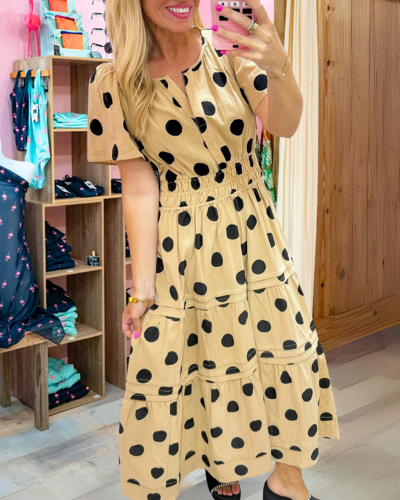 Polka Dot Tiered Dress