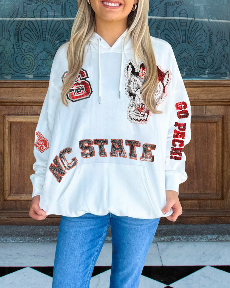 NC State Wolfpack Sequin Hoodie