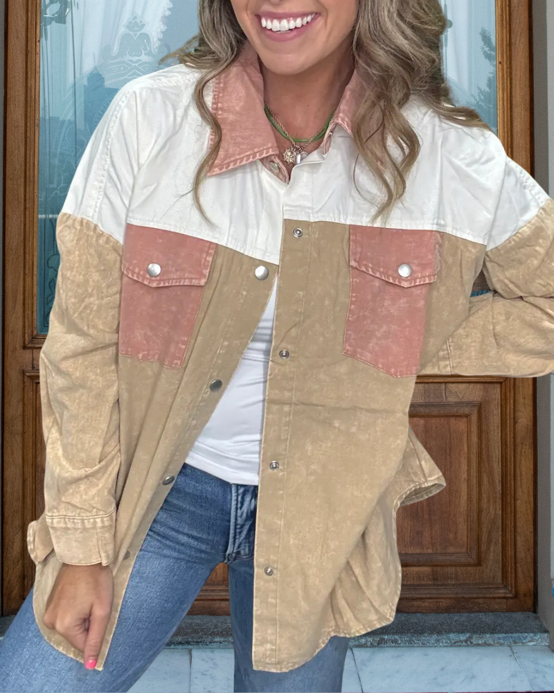 Vintage Washed Patchwork Jacket