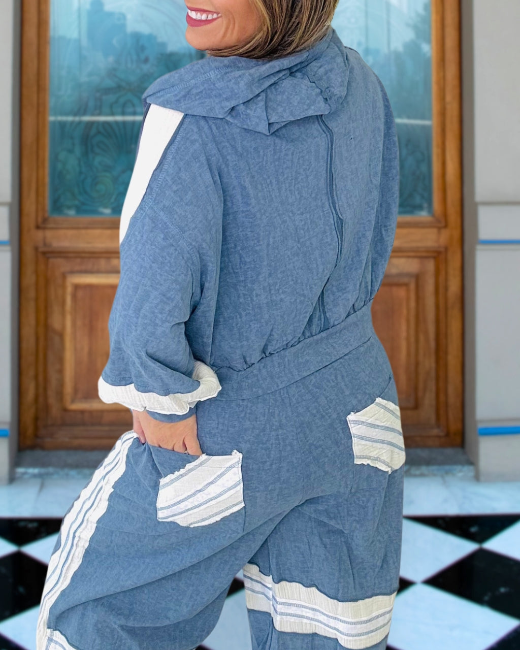 Cozy Oversized Color Block Hoodie