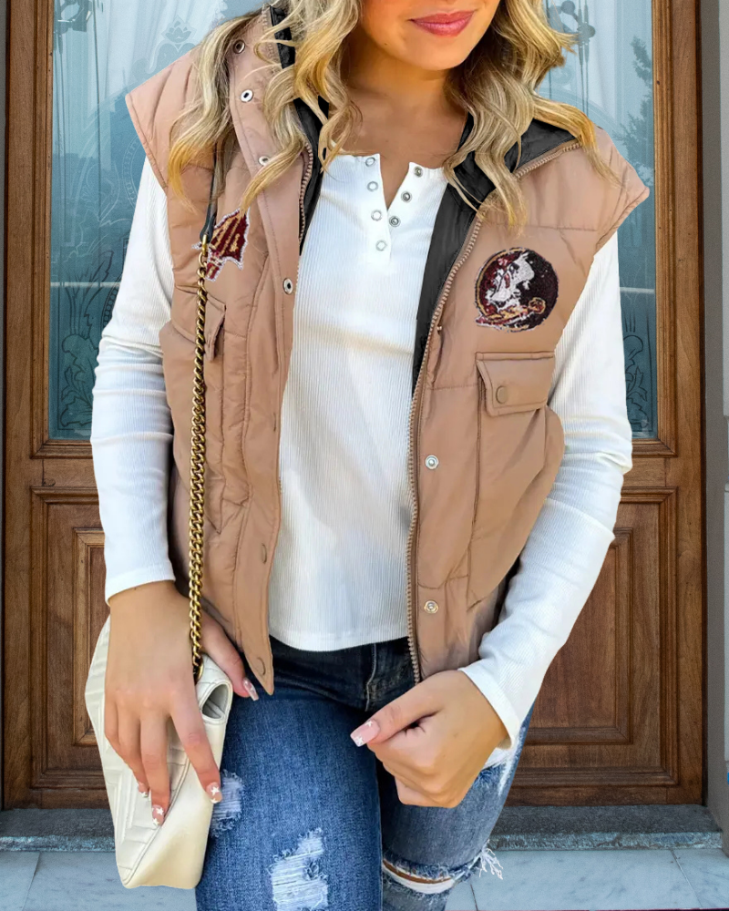 Florida Seminoles Sequined Zip-Up Vest