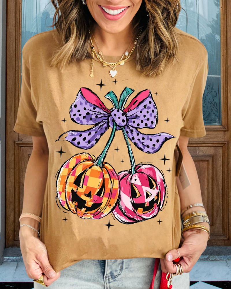 Fun Pumpkin Bow Tee