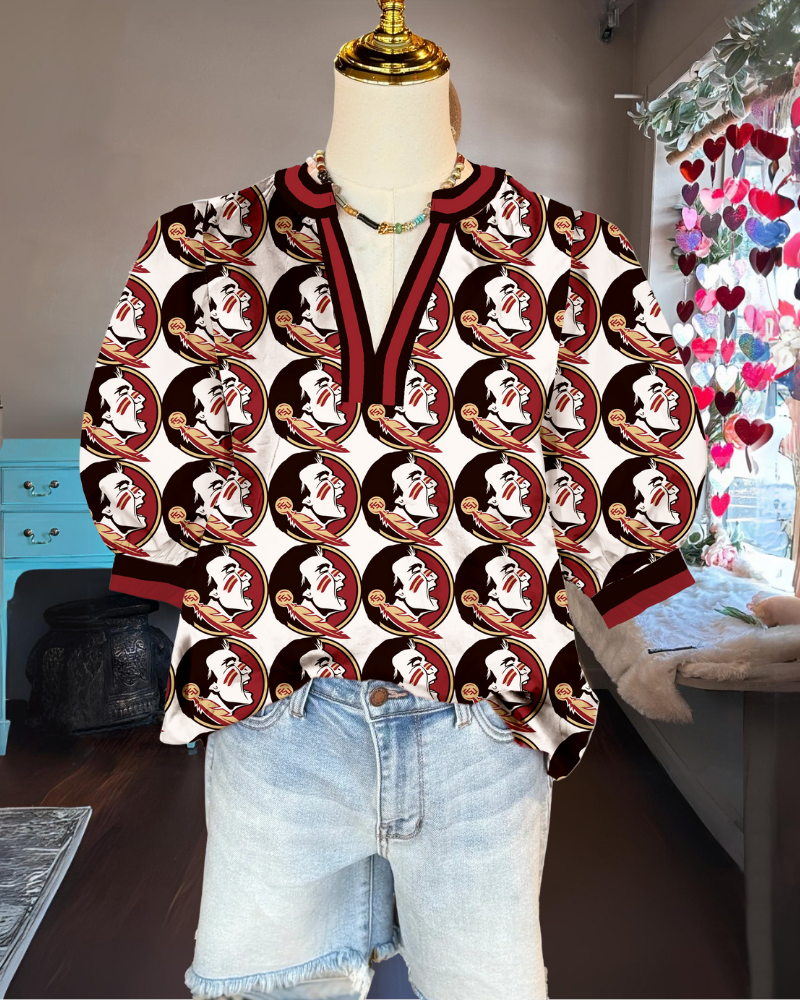 FSU Seminoles Logo Satin Top