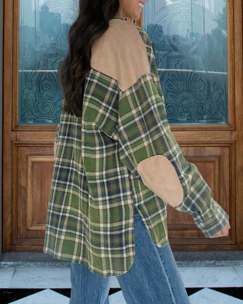 Casual Woolen Plaid Shirt