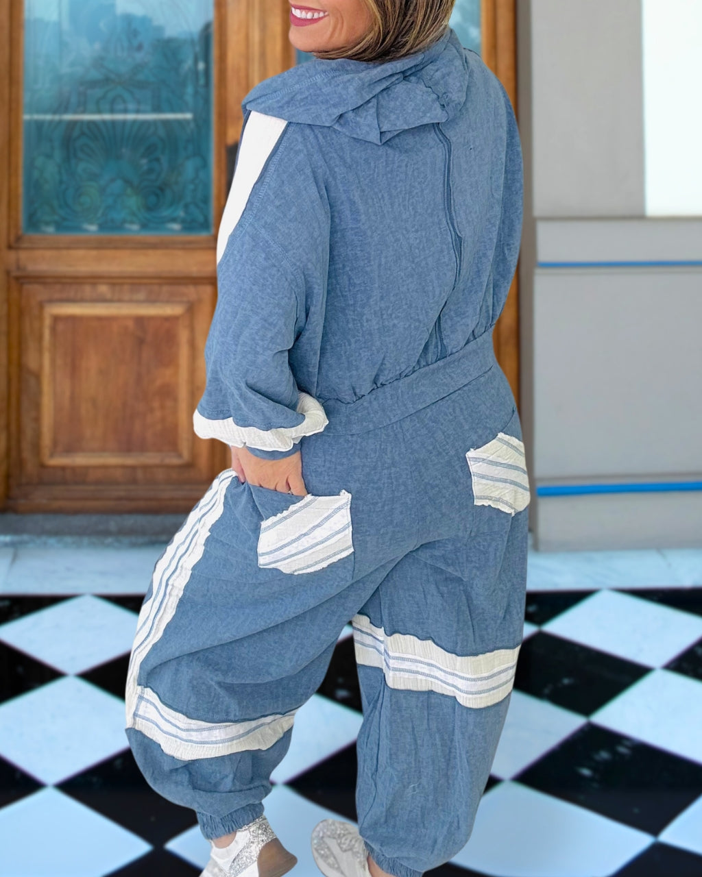 Casual Chic Patchwork Joggers