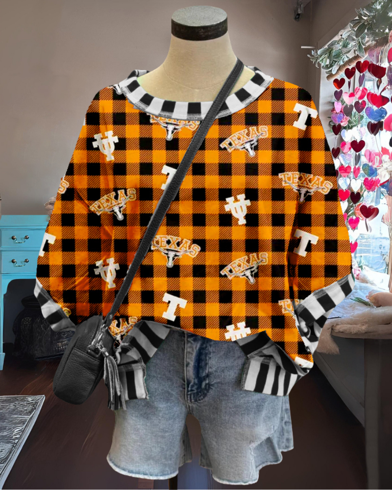 Texas Longhorn Plaid T-shirt