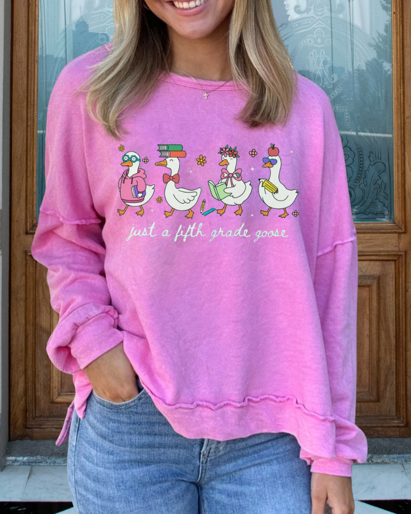 Cute Goose Graphic Sweatshirt