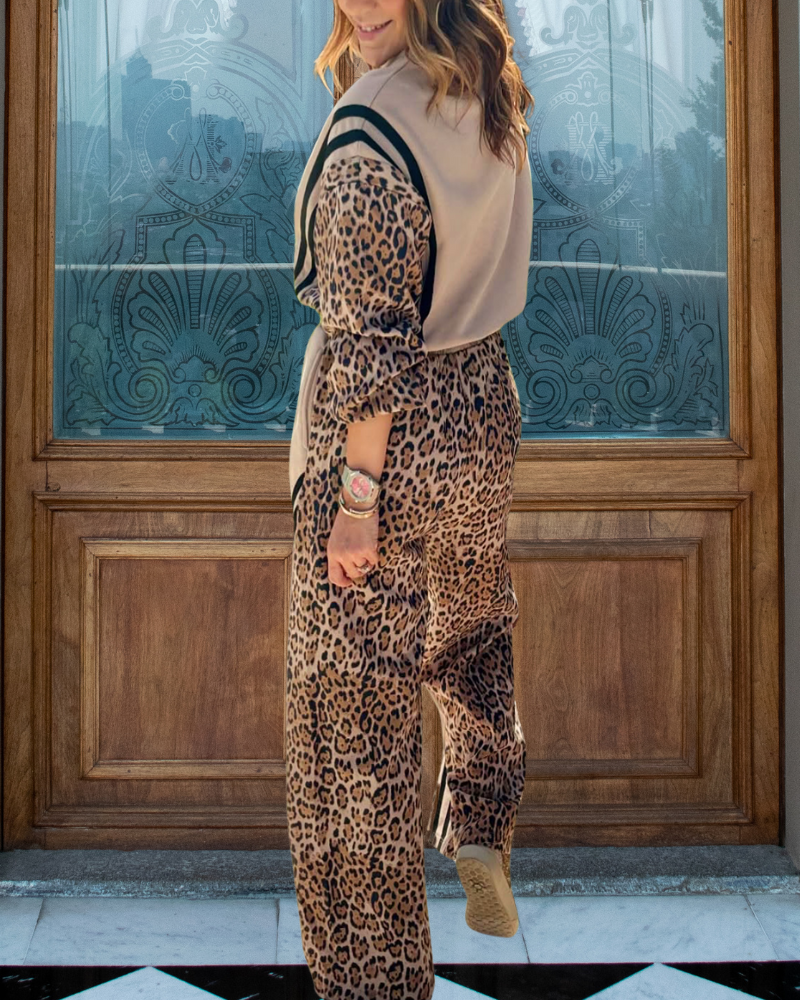 Unique Leopard Print Sports Set
