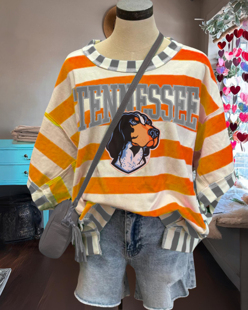 Tennessee Mascot Striped T-Shirt