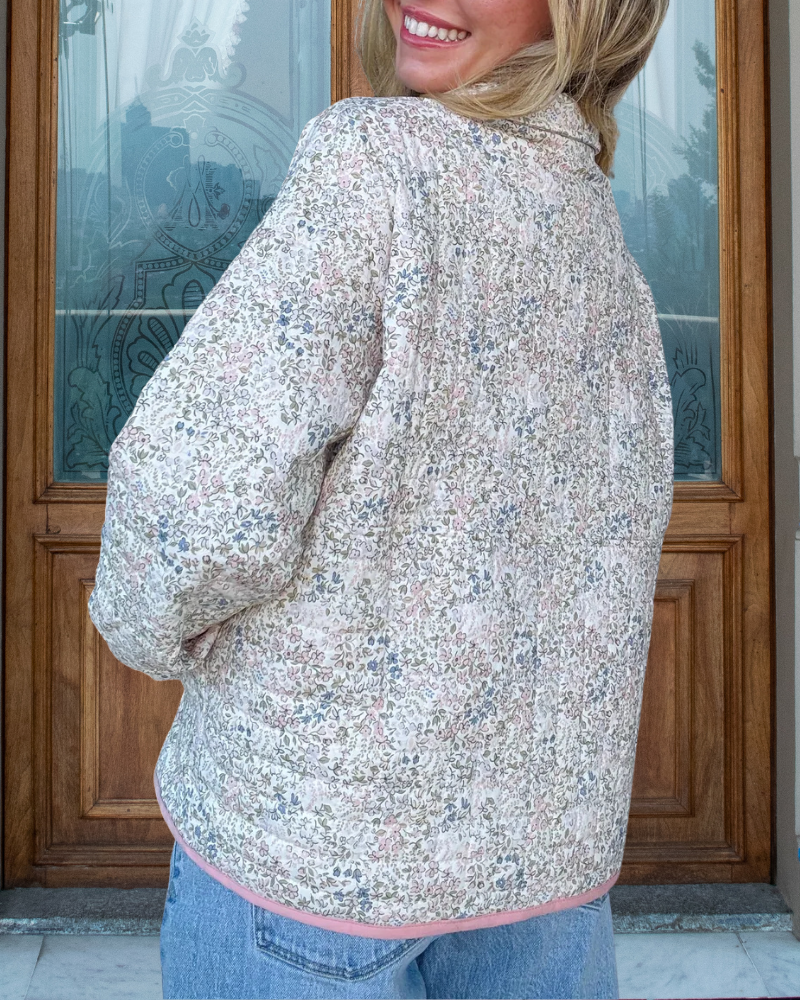 Playful Quilted Floral Sweatshirt