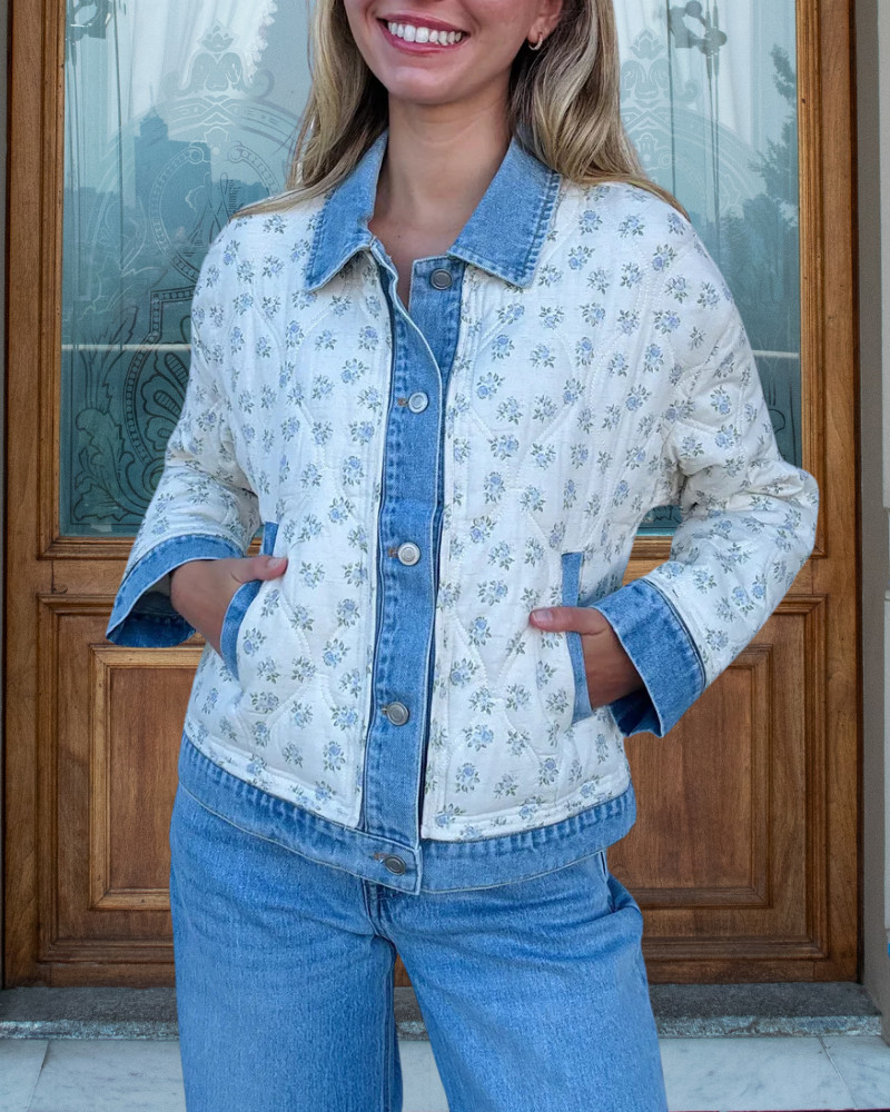 Fun Quilted Floral Jacket