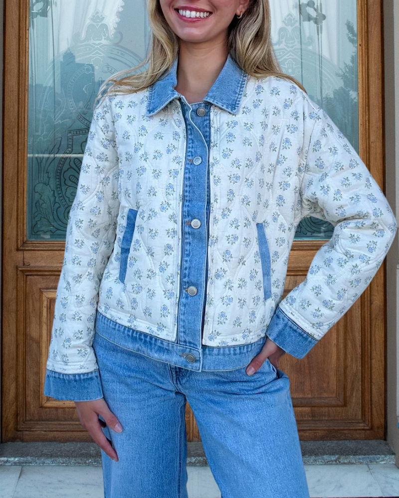 Fun Quilted Floral Jacket