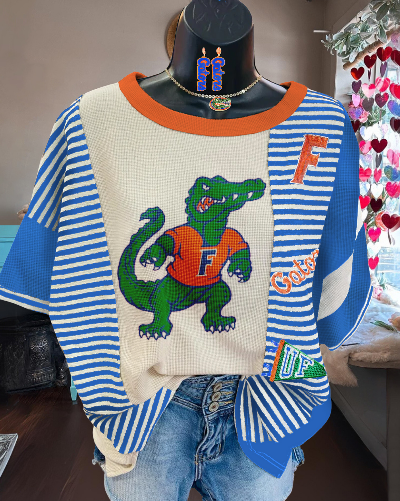 Florida Albert Sequin Striped T-shirt
