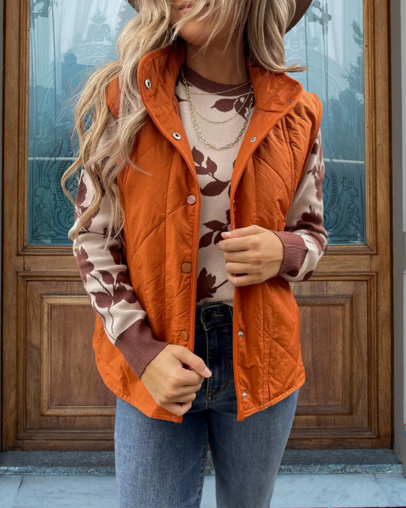 Simple Quilted Vest Jacket