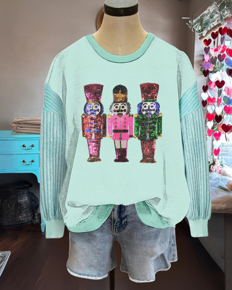 Fun Nutcracker Sequin Sweatshirt