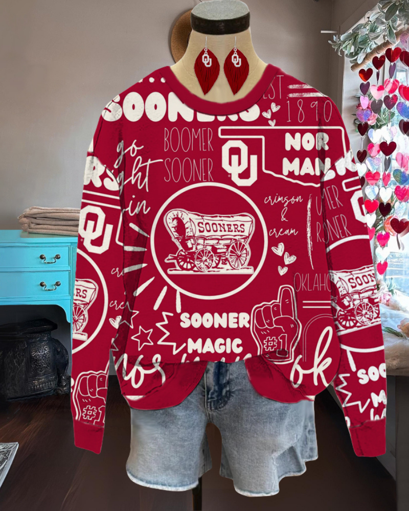 Oklahoma Sooners Crew Neck Sweatshirt