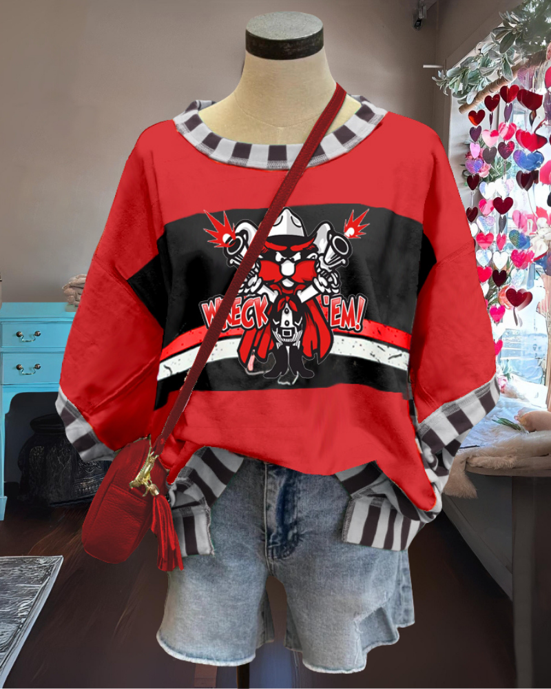 Texas Tech Wreck 'em Colorblock T-Shirt