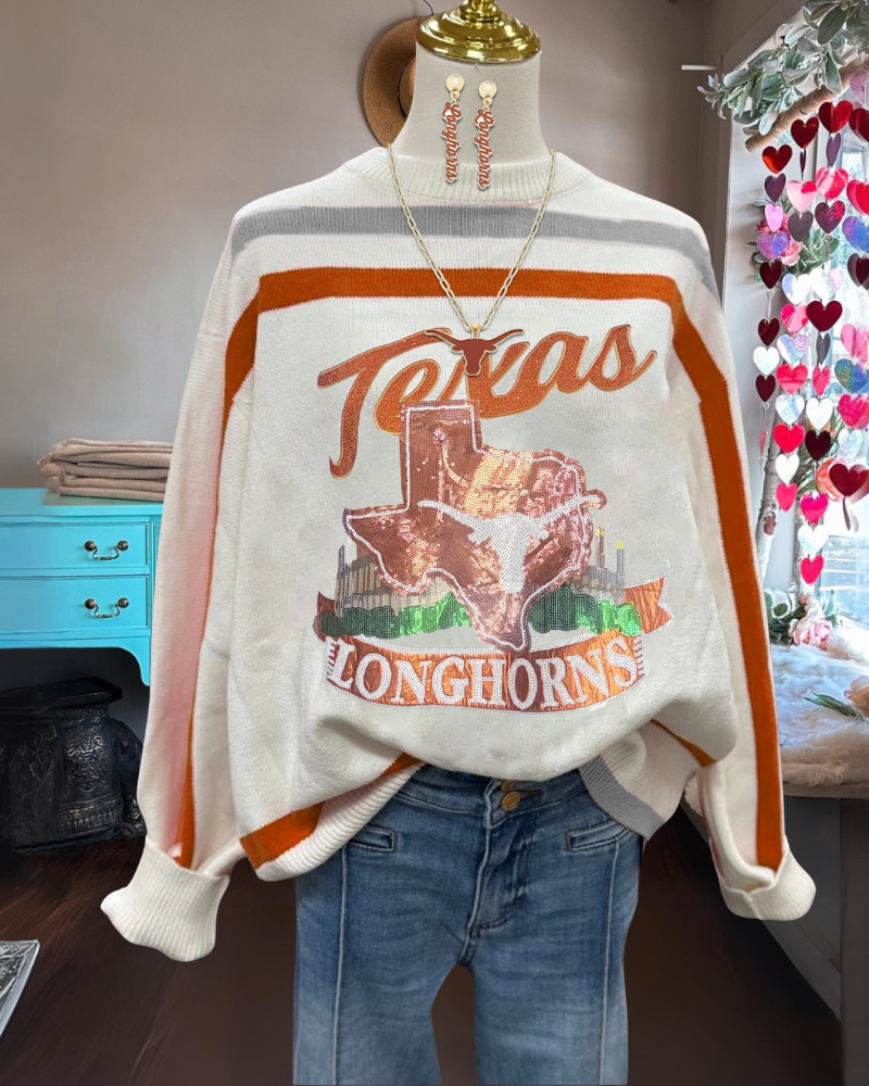 Texas Longhorns Sequin Sweatshirt
