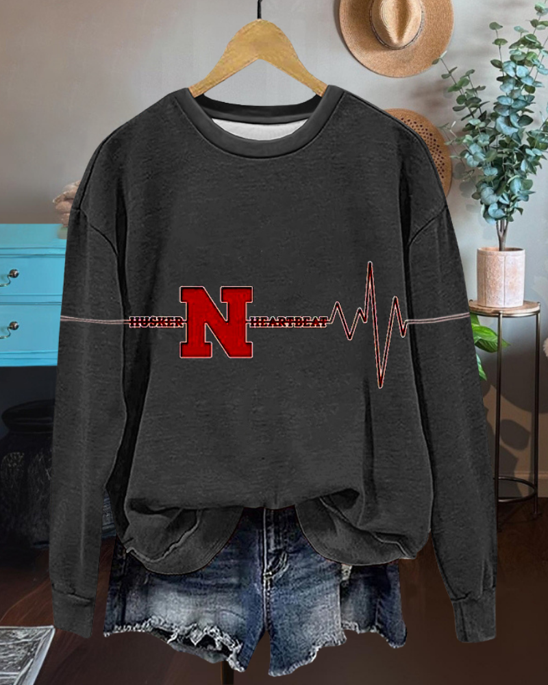 Nebraska Heartbeat Crewneck Sweatshirt