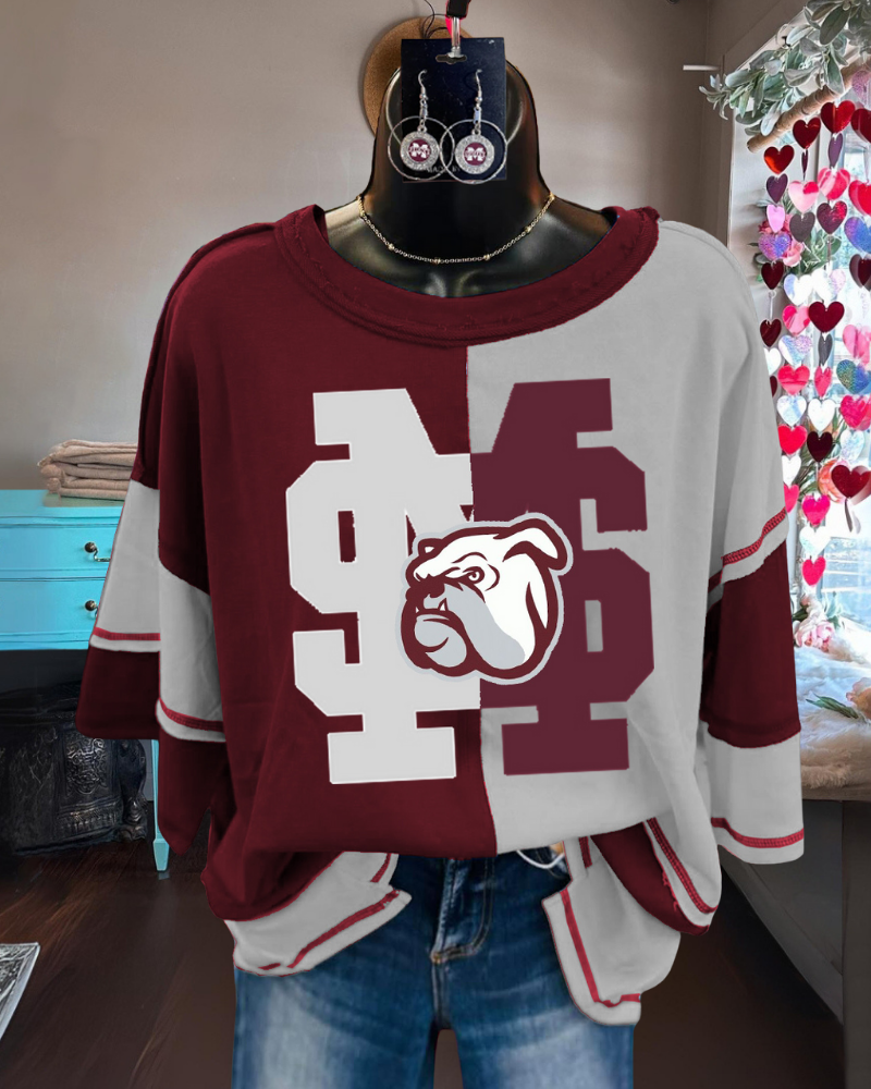 MSU Bulldogs Contrast T-Shirt