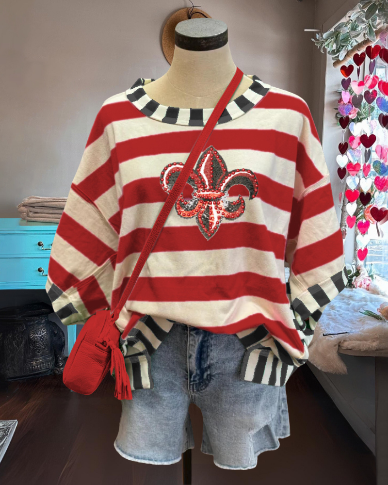 Louisiana Lafayette Contrast Striped T-shirt