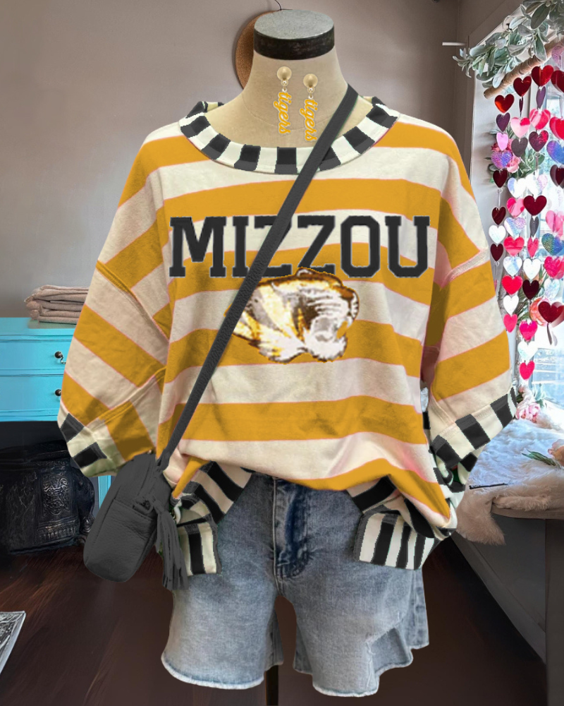 Mizzou Tigers Print Top