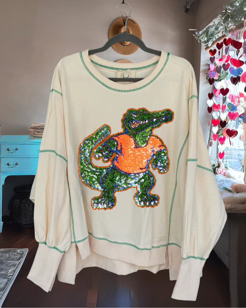 Oversized Florida Gators Sequined Sweatshirt