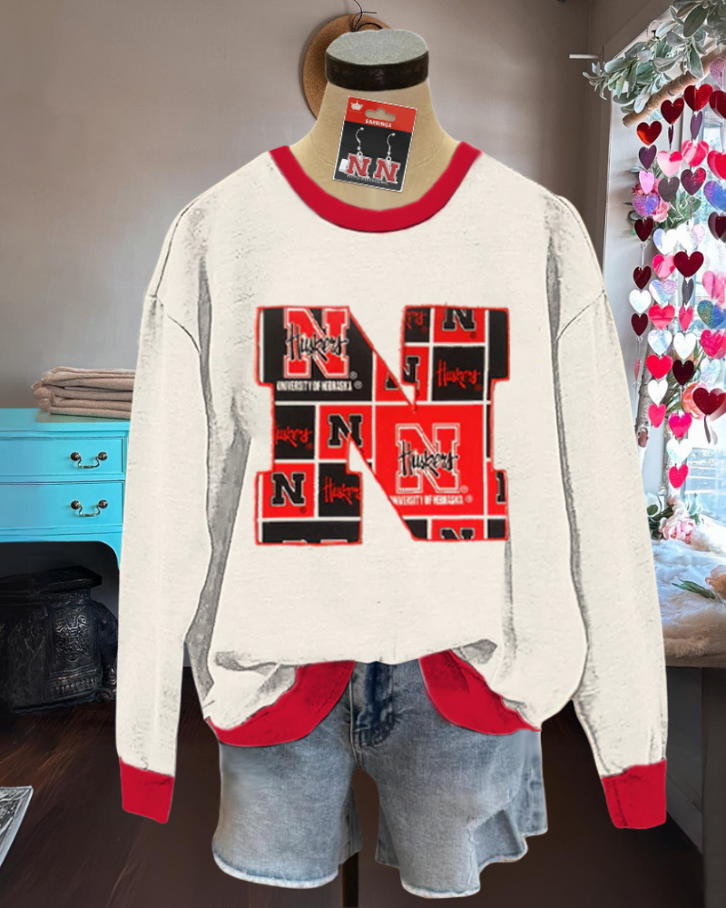 Nebraska Huskers Printed Sweatshirt
