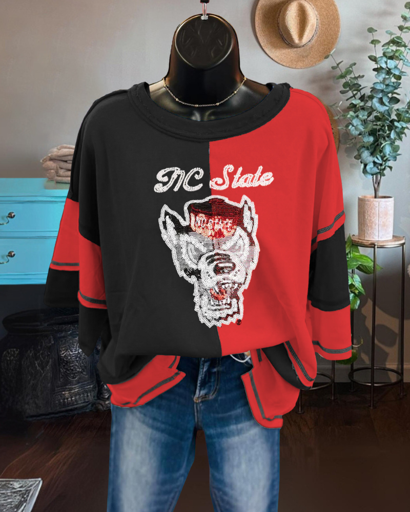NC State Wolfpack Sequin Top
