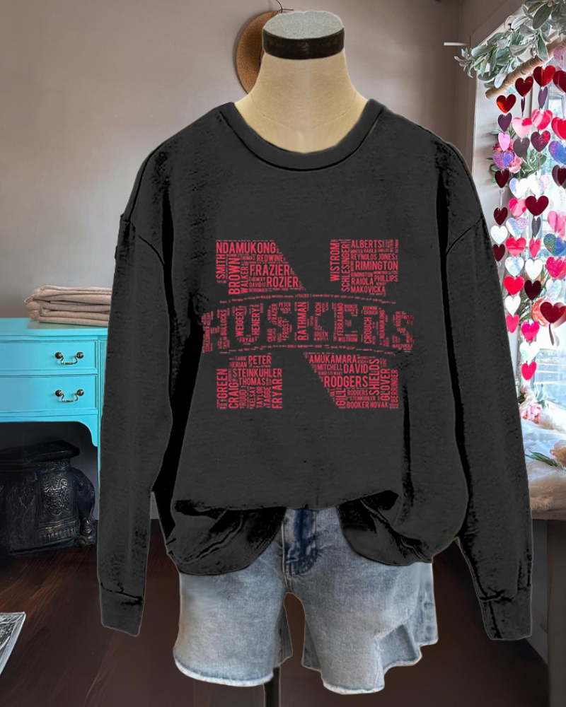 Nebraska Huskers Print Crewneck Sweatshirt